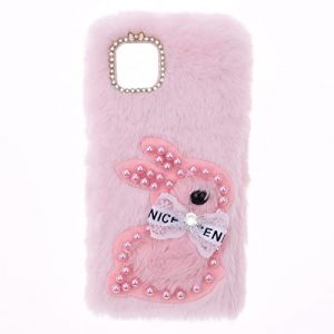 SNCLET Plush &Eacute;tui pour Oukitel C53 Coque Antichoc Case en Silicone Bling Diamond Bunny Lapin Mignon Peluche Artificielle Fourrure Rabbit Fluffy TPU Coque de Protection pour Oukitel C53,Lapin Rose (ShinyCase, neuf)