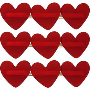 NUOBESTY Lot de 3 Barrettes &agrave; Cheveux de C&oelig;ur Rouge Mat Pinces Lat&eacute;rales Compactes pour Femmes et Filles Accessoires Coiffure Polyvalents pour F&ecirc;tes Mariages et Usage Quotidien (Camplos, neuf)