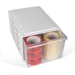 VELVEO Bo&icirc;tes de rangement (1 compartiment) Commode &agrave; tiroirs, tiroir de rangement, 1 tiroir avec 15 L, format A4, tiroirs transparents (VELVEO GmbH, neuf)