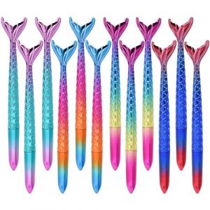 12 Pcs Stylo Gel Sirène, Stylos À Bille Sirène Fish Styling, Créative Stylo Gel, Stylo Gel, Stylo à Queue De Poisson, Regard De Sirène, Sirène Party Accessoires, Cadeau D'Anniversaire Étudiant (agienin, neuf)