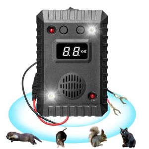 Répulsif Anti Martre, Repulsif Ultrason Anti Rongeur pour Voiture Haute fréquence, Anti Souris et Rats pour Moteur de Voiture, Repulsif Pigeon avec Stroboscopique, Protéger Voiture et Votre Maison (Maikiki, neuf)