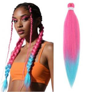 S-noilite EZ Braids Extensions de cheveux pré-étirées faciles à tresser pour crochet Box Twist Braids Ombre Yaki synthétiques Réglage de l'eau chaude, 66cm 3 paquet 277g,Blond cendré à blond décoloré (EU Fancy Activestyle, neuf)