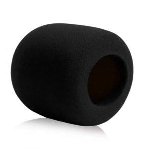 GHJ567RE Mousse intérieure for Microphone for Shure SM58 SLX24 PGX24 PG58 BETA58A Housse de for Micro Pare-Brise de Studio Professionnel Éponge Capuchon de Microphone(Black) (MPMPMP, neuf)