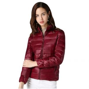 Doudoune L&eacute;g&egrave;re Femme Doudoune Legere Femme Veste Matelass&eacute;e Doudoune Duvet Fine Courte Femme Hiver Mi Saison Grande Taille Puffer Jacket Women Doudoune Ultralight Blouson Matelass&eacute; Femme Rouge 5XL (Pengniao, neuf)