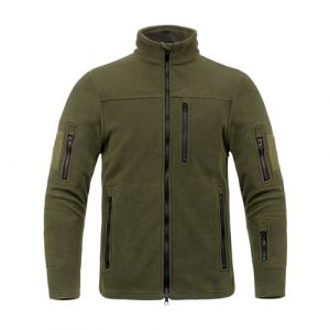 WINKEEY Veste Polaire Homme Zipp&eacute;e Chaude Veste de Travail Tactique avec Poches Manteau Hiver pour Randonn&eacute;e Camping Chasse, Vert 4XL (WINKEEY, neuf)