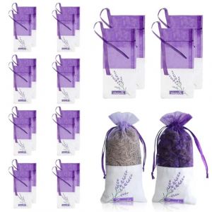 EJRUP 20 Pi&egrave;ces Sachet Lavande Vide, Cordon de Serrage en Gaze et Coton, Sachet Tissu Parfum&eacute; Armoire Anti Mite, Sachet Lavande pour Armoire Lavande en Vrac de (Anilalowbility, neuf)