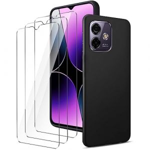 LYZXMY Coque pour Ulefone Note 16 Pro (6.52") Noir Housse + 3 x Verre tremp&eacute; Protection &eacute;cran, Souple Silicone &Eacute;tui Protection Bumper TPU T&eacute;l&eacute;phone Case Cover (SLMY, neuf)