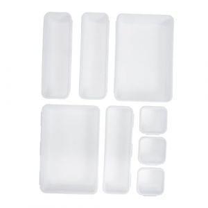 DECORNIJIA Bo&icirc;te de Rangement pour Tiroir de Bureau Blanche Organisateur Modulaire pour Maquillage Bijoux Ustensiles Trieur Ajustable pour Bureau Cuisine et Salle de Bain (ZhiLight, neuf)