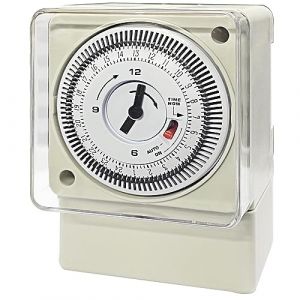 Minuterie mécanique, minuterie mécanique analogique 220-240V 16A 24 Heures, minuterie de Segment d'immersion, minuterie mécanique pour lumières, chauffages, piscines et Autres appareils ménagers (Peimeng Store, neuf)