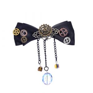 Yardenfun Clip à Cheveux Rétro Forme De Nœud Steampunk Avec Motif De Rouage Accessoire Élégant Pour Cheveux Longs Pour Fêtes Occasions Spéciales (Wope, neuf)