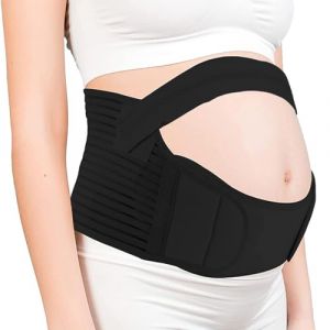 SRLWMYI Ceinture de Grossesse Ceinture Post Accouchement,Ceinture Grossesse Femme Enceinte–Soulage les Douleurs du Dos du Bassin de la Hanche Pendant la Grossesse Taille Unique, Noir (DaMai Trading, neuf)