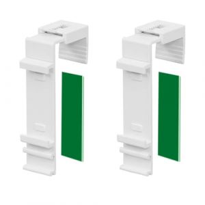 ShnminEU Lot de 2 Supports de Serrage Longs pour Store Double Klemmfix à Fixer et à Coller sans perçage comme Accessoire ou pièce de Rechange pour la Suspension à la fenêtre en PVC, Porte de Balcon (ShnminEU, neuf)