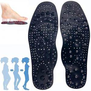 Semelle Magnetique amincissante Semelles de Chaussures D'acupression D'aimant Sant&eacute; R&eacute;flexologie Douleur au Pied Semelle Orthop&eacute;dique pour Hommes Femmes,S,Black (LXH-AMZ, neuf)