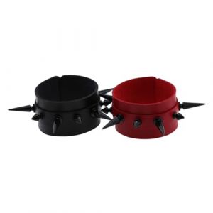 KOMBIUDA 2 pi&egrave;ces Bracelet Homme Cuir Punk R&eacute;glable Manchette Large Cuir PU avec Rivets M&eacute;talliques Style Gothique Unisexe pour Poignet Force Accessoires Costumes Punk pour F&ecirc;te et (PINGANC, neuf)