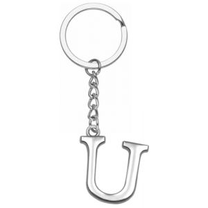 LUODAN Cadeau Femme Homme Porte-cl&eacute;s, Argent A-Z 26 lettre initiale pendentif porte-cl&eacute;s-Cadeaux S&oelig;urs Amiti&eacute; Coll&egrave;gue Papa Marraine Parrain id&eacute;es Cadeaux Meilleur Ami Anniversaire (U) (hangzhoujiaranzhuangshicailiaoyouxiangongsi, neuf)