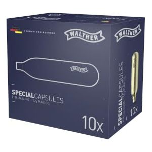 Walther Lot de 10 capsules de CO₂ de qualit&eacute; sup&eacute;rieure pour pistolet &agrave; air comprim&eacute; au CO₂ (microgames, neuf)