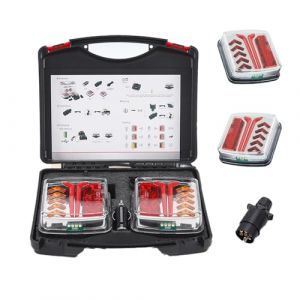 RATSTONE Kit De Feux Arri&egrave;re De Remorque Magn&eacute;tique Sans Fil 12v/24v Approuv&eacute; Ece,&Eacute;clairage Remorque Wireless &Eacute;tanche,Kit &Eacute;clairage Arri&egrave;re Feu Led Pour Remorque,Camion,Caravane Ou Poids Lourd (taoxin oz, neuf)