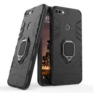 Compatible avec Huawei Y7 Prime (2018), Honor 7C Coque, Anneau de Support T&eacute;l&eacute;phone Voiture Magn&eacute;tique Bague 360 &Eacute;tui de Protection pour Huawei Y7 Prime 2018, Honor7C (Noir) (DaMain, neuf)