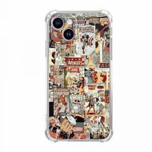 malegaon Coque de super-h&eacute;ros de bande dessin&eacute;e pour iPhone 15, coque &agrave; motif collage artistique de culture pop, coque anti-chocs en polyur&eacute;thane thermoplastique souple pour iPhone 15 (Zhuzhou Chitui Trading Co., Ltd, neuf)