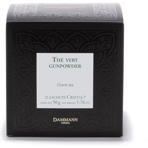 Dammann Th&eacute; vert Gunpowder 25 sachets cristallins (Koopthee France, neuf)