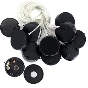 RUNCCI-YUN 10 pcs CR2032 Support Pile Bouton,Support Pile cr2032 avec Interrupteur,Piles Bouton CR2032 2 x 3V Noir,Ronde (RUNCCI-YUN, neuf)