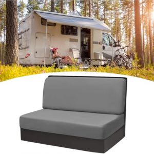 Eysbiy Housse De Coussin De Si&egrave;ge De Caravane, 2 Pi&egrave;ces (1 Set) Jacquard Housse Siege Camping Car &eacute;lastiques Housse Banquette RV Housses De Canap&eacute; pour Dinette De Camping-Car (Velours, Gris Fonc&eacute;) (Eysbiy, neuf)