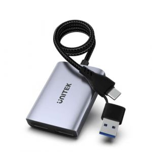 UNITEK Carte Graphique Externe Double HDMI - USB-C/USB-A (CONECTICPLUS, neuf)