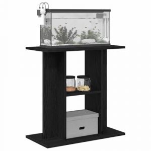 Tomostar Support pour Aquarium, Meuble pour Aquarium Meuble de Base Table d'aquarium ch&ecirc;ne noir 60x30x60 cm bois d'ing&eacute;nierie (Tomostar, neuf)