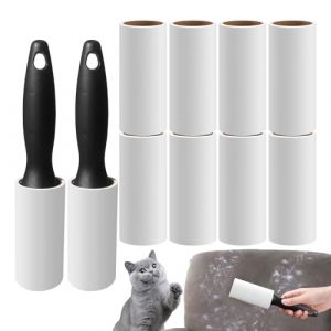 Nbbwwu D&eacute;passement des cheveux de chat, d&eacute;m&eacute;nagement de poils pour animaux de compagnie,Rouleaux de peluches pour poils d'animaux extra collants | Supplies de nettoyage collantes avec 2 poign&eacute;es, (keslmk, neuf)