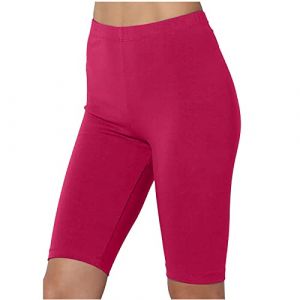 Shorts De Sport pour Femme Couleur Unie Amincissant Pantalon Court De Yoga Taille Haute Legging Short De Sport Femme &Eacute;lastique Respirant Confortables Jogging Yoga Et Fitness (Wyongtao❖, neuf)