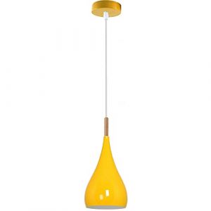 LEDSone Suspension moderne en forme de larme orange avec abat-jour industriel suspendu idéal pour salle à manger, bars, clubs et restaurants (orange) (Jaune) (LEDSONE, neuf)