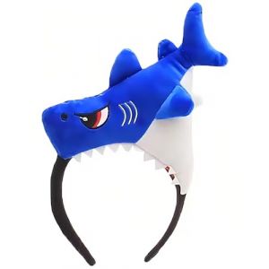 TPZORJX Bandeaux de requin en peluche, Chapeau de requin mignon, Bandeau en peluche, Chapeau de fête, Costume de requin, Pour hommes et femmes, fête à thème, carnaval (Bleu) (Sunlaxy OU, neuf)