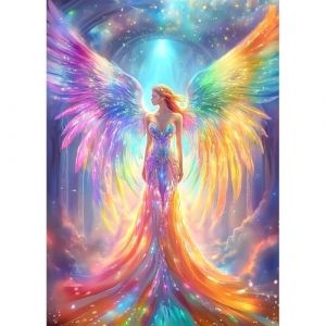 AIRDEA Ange Arc-en-ciel Diamond Painting Adulte, Ange Peinture Diamant Activité Manuelle Adulte, 5D DIY Diamant Painting pour Décoration Murale Maison 30x40 cm (AIDIYA Direct, neuf)