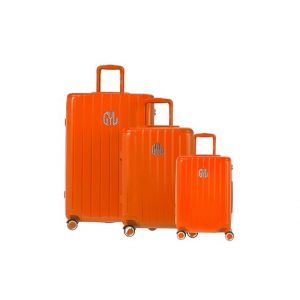 GYL Intemporelle Set de 3 Valises – Cabine + Moyenne + Grande Valise Rigide Légère en 100% Polycarbonate avec Serrure TSA, roulettes Pivotantes et Poignée Ergonomique – Orange (IML GROUP MKT PLACE, neuf)