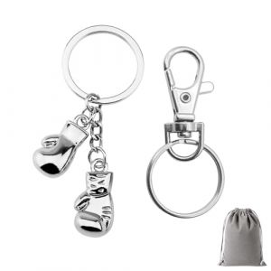 GENSMILE Porte-cl&eacute;s gant de boxe - Cadeau pour hommes et femmes - Mini gant de boxe en m&eacute;tal - Porte-cl&eacute;s - Pendentif de sac &agrave; dos - D&eacute;coration - Cadeau pour les amateurs de boxe, les fans de boxe (GENSMILE, neuf)