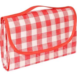 AYBUY Couverture de Pique-Nique,Portable Tapis de Couverture de Pique-Nique avec poignée de Transport et léger,Pliable Couverture de Pique-Nique Pliable 150 x 200 cm,Plaid Rouge et Blanc (withchance, neuf)