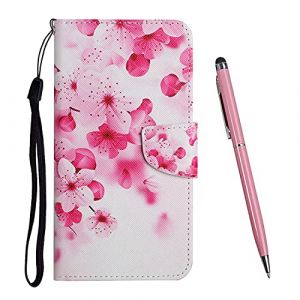 TOUCASA Coque pour Samsung Galaxy A8 2018 / A5 2018, PU Cuir Portefeuille Housse Magnétique et Emplacements Cartes pour Clapet Folio Motif Étui, Antichoc TPU Housse Protection Flip Case (Fleur 5) (Mltour-EU, neuf)
