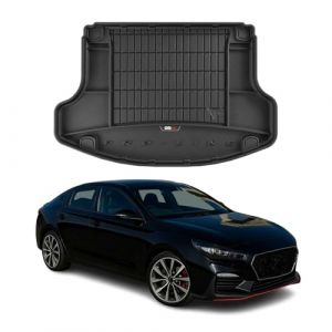 Tapis de Coffre 3D TPE Premium Compatible avec Hyundai i30 Fastback Nperformance 2017-2020 - Bac de Protection de Coffre Int&eacute;rieur antid&eacute;rapant Rev&ecirc;tement de Coffre Bords Hauts pour Voiture Noir (omacfrance, neuf)