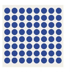 Lot de 135 autocollants ronds Multicolore bleu marine (Minilabel, neuf)