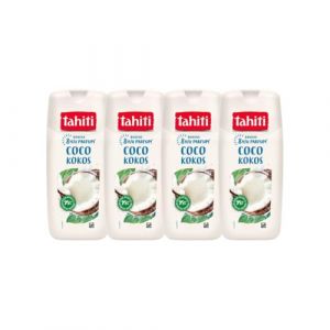 Tahiti - Gel douche - Parfum 8H - Coco - Format 1 mois - Lot de 4x250ml (PENNGUIN-FR, neuf)