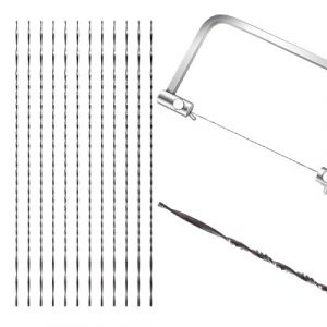 VooGenzek 12 Pièces 6# Lames de Scie à Chantourner avec Dents en Spirale, Lame de Scie en Spirale, Dents Spiralées de Scie, pour Bois, Sciage, Sculpture (6#) (VooGenzek, neuf)