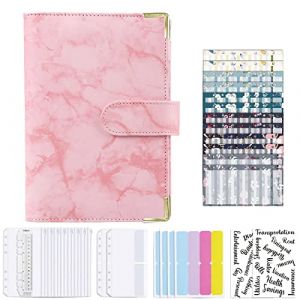 Yeeda en Cuir PU,Budget tr&eacute;sorerie | Classeur planificateur Personnel &agrave; Feuilles Mobiles pour Papier Remplissage, classeur en Cuir PU pour Femmes Hommes (DeciSan, neuf)