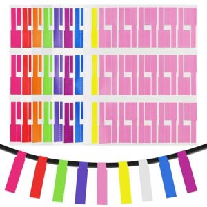 Lot de 300 &eacute;tiquettes de c&acirc;ble, 10 couleurs, autocollantes, &eacute;tiquettes de c&acirc;ble, marqueur de c&acirc;ble, &eacute;tanche, autocollants pour classification du marquage des c&acirc;bles et marquage quotidien (AURIELA LTD, neuf)