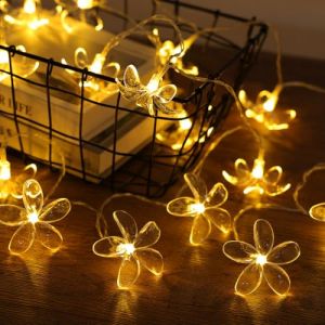 AOOTE Guirlande Lumineuse en forme de fleur de cerisier rose,3M 20 LED Guirlande Cerisier Lumineuses,Blanc Chaud Lumineuse LED en Fleurs de Cerisier pour Intérieur, le jardin,la terrasse (LucyJinFuLai, neuf)