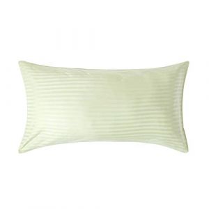 HOMESCAPES Taie d'oreiller 50x90 cm en Percale de Coton &eacute;gyptien 330 Fils - Lot de 2, Taie d&rsquo;Oreiller rectangulaire, Coloris Vert Clair (HOMESCAPES, neuf)