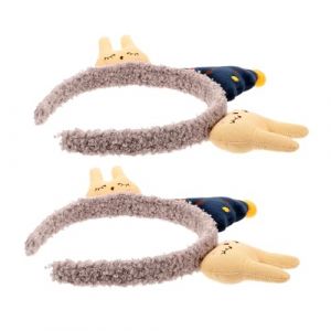 TINEASUR 2 Pièces Ornement De Cheveux D'Arbre De Noël De Lapin Bandes De Cerceau De Cheveux De Lapin Bandeau D'Oreilles D'Animaux Bandeau Mignon Oreilles De Lapin Costume Oreilles De Lapin (Sauxi, neuf)