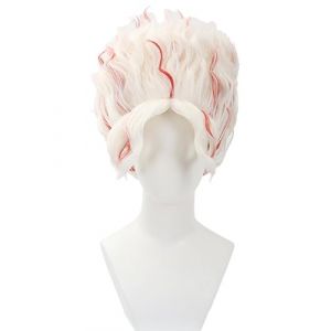 bi bi hou Okarun Cosplay Perruque Blanc Longueur 30cm Déguisement de Anime Dan Da Dan Takakura Ken Okarun Wig Anime Perruque Noël Halloween Carnaval Fête Costume Accessoires (Kdjs, neuf)