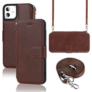Cordon Coque pour iPhone 11, Etui Portefeuille iPhone 11 avec Cordon Collier, [B&eacute;quille] [Fente pour Cartes] Protection Housse en Cuir Livre &Eacute;tuis &agrave; bandouli&egrave;re et cordon pour iPhone 11- marron (ELTEKER, neuf)