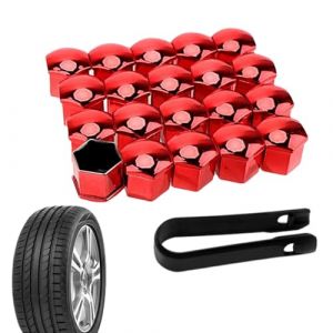HunicandIU Cache-écrou de Roue de Voiture, Capuchons d'écrou de Roue de Voiture,Ensemble de Cache-écrous de boulons de Roue - Couvercle Anti-poussière de Remplacement 17mm 19mm 21mm, Couvre-écrous de (unicande, neuf)