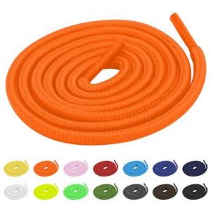 TBOC 2X Lacets Ruban Ronds [Fluor Orange] Lacet Rond [140 cm] Chaussures Baskets Patin Sport | Compatible avec Converse Nike Air Force Adidas Stan Smith Puma Timberland Vans Enfant Adulte (THE BIG OUTLET COMPANY, neuf)
